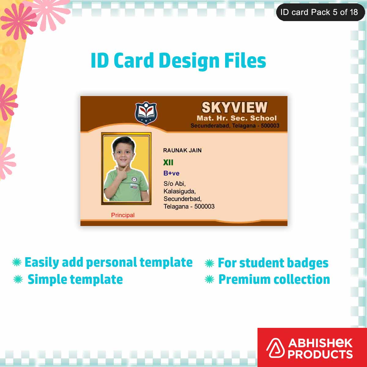 PSD design for designing ID cards, fully customizable and professional