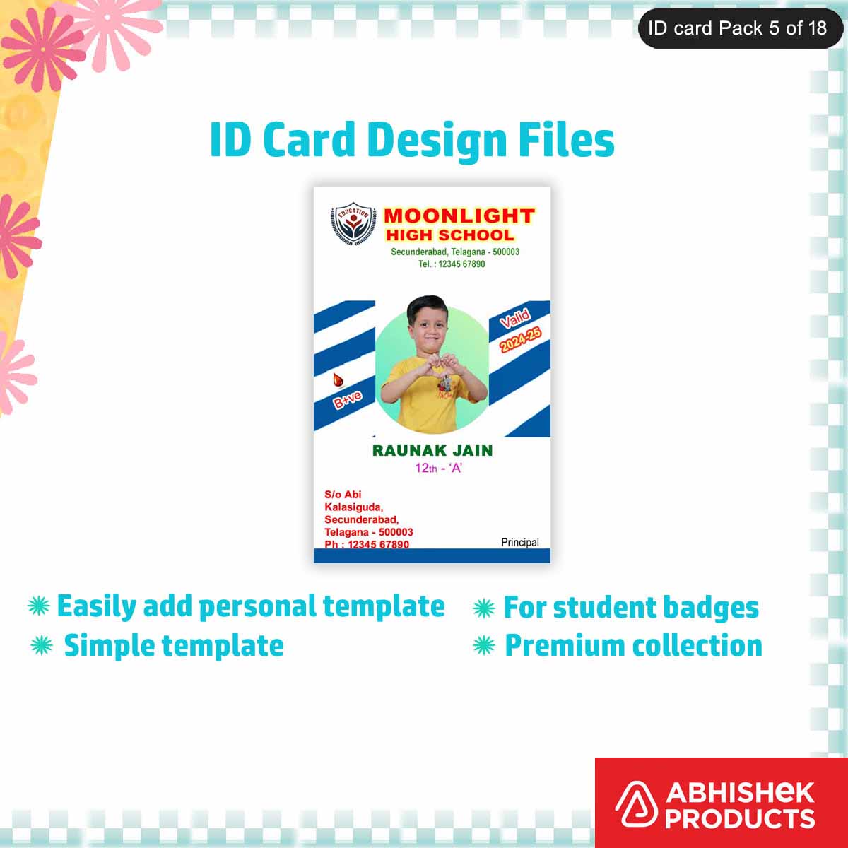 Online tool for making school ID cards, perfect for educational institutions