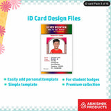 High-quality PVC ID card design template, fully editable and professional