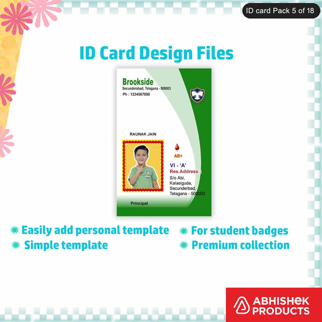 ID Card PSD Design Files 50 | AbhishekID – Abhishek Products