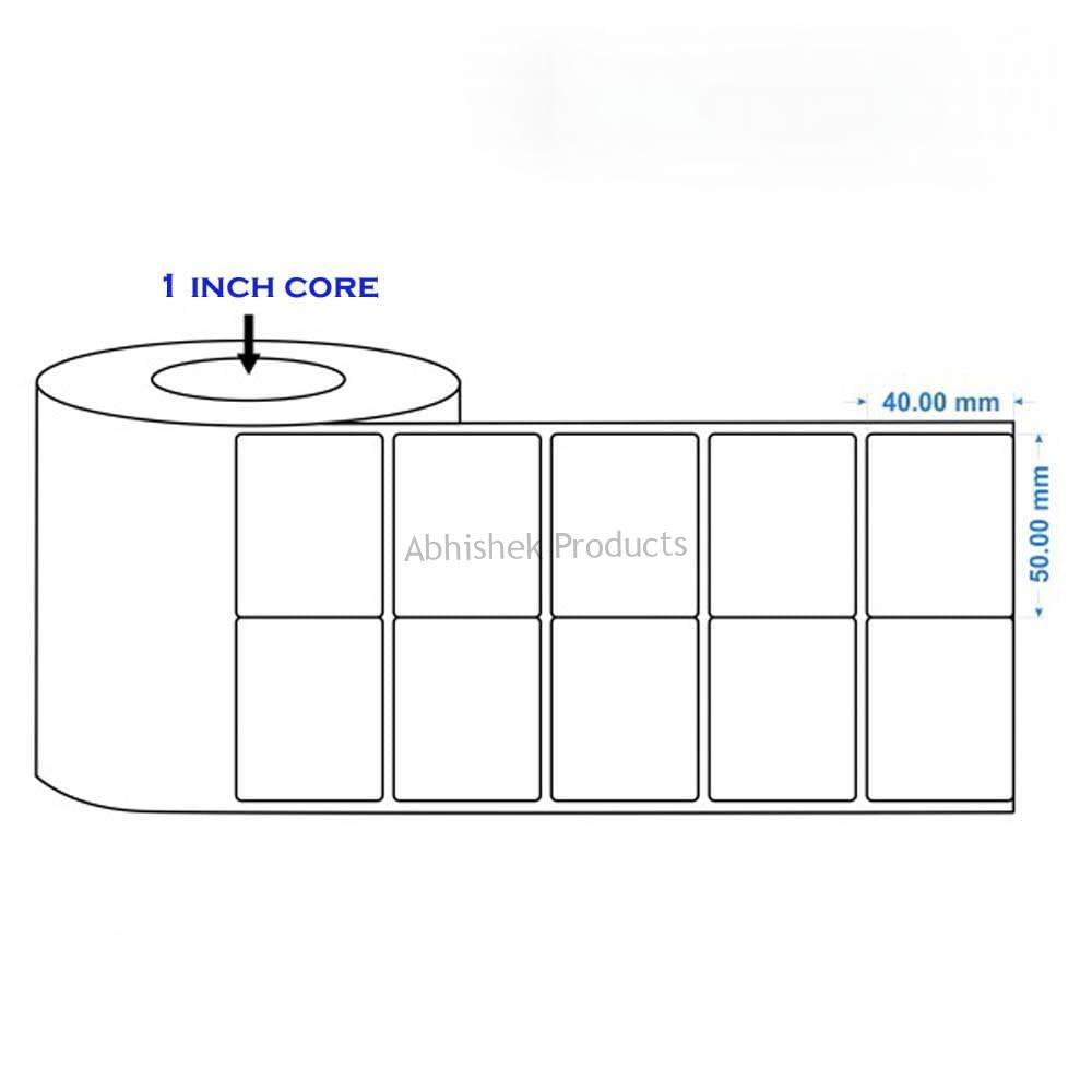 50x40mm Chromo Label 2 Up 2000 Labels