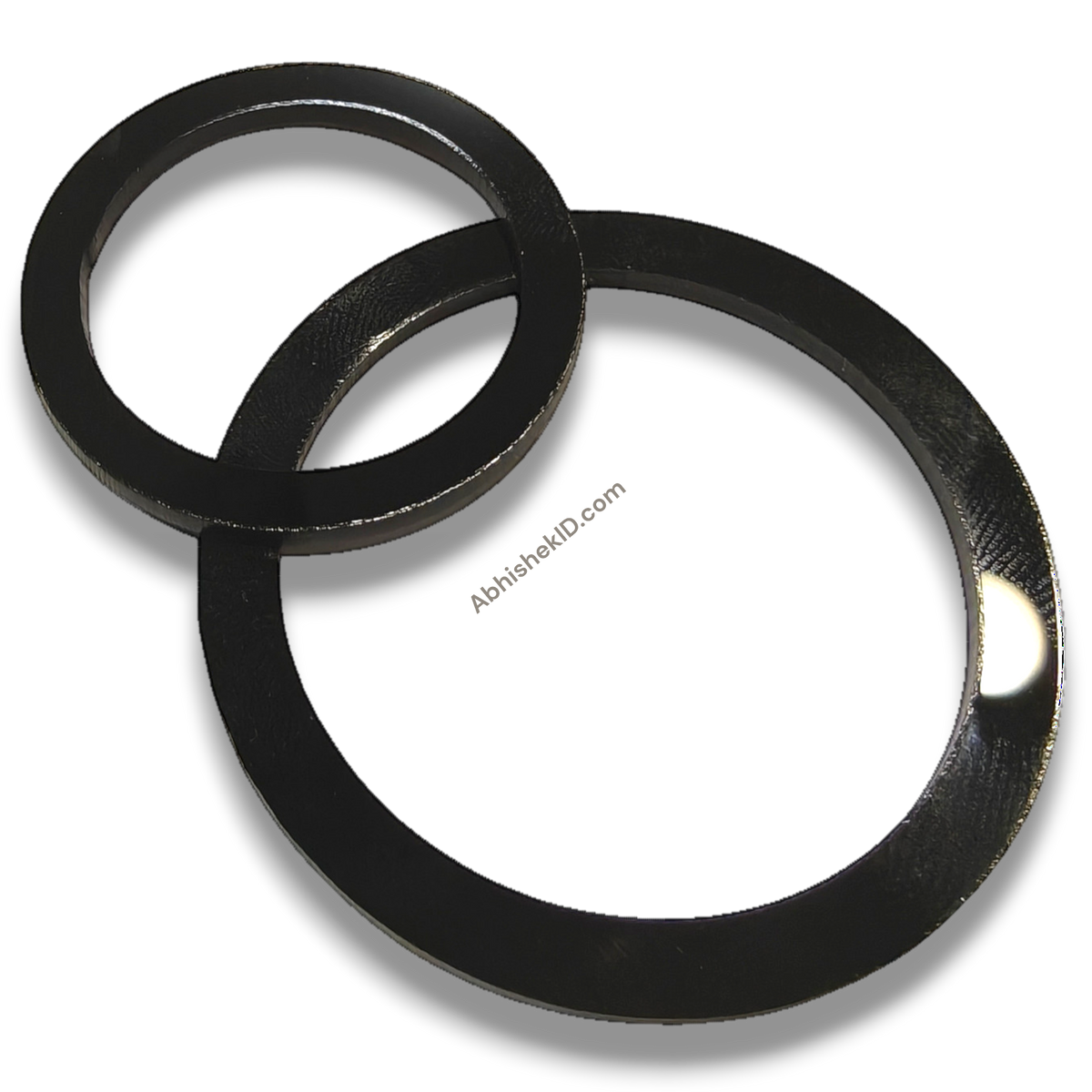 Button Badge Rings 58mm 44mm die height washer spacer, two black metal rings for badge press dies