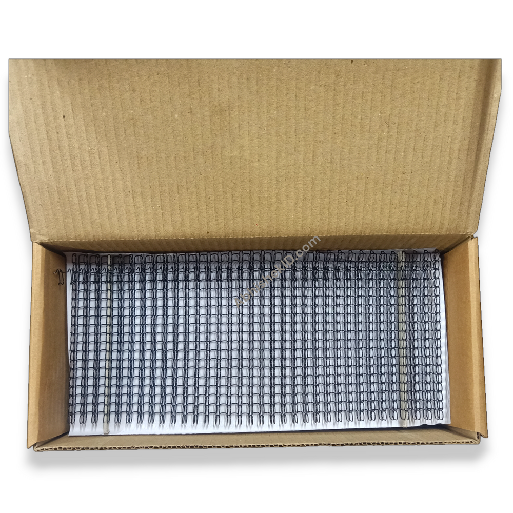 A4 ബ്ലാക്ക് വൈറോ ബൈൻഡിംഗ് മെറ്റൽ ലൂപ്പുകൾ വളയങ്ങൾ 3.1 അനുപാതം - കട്ട് പിസികൾ