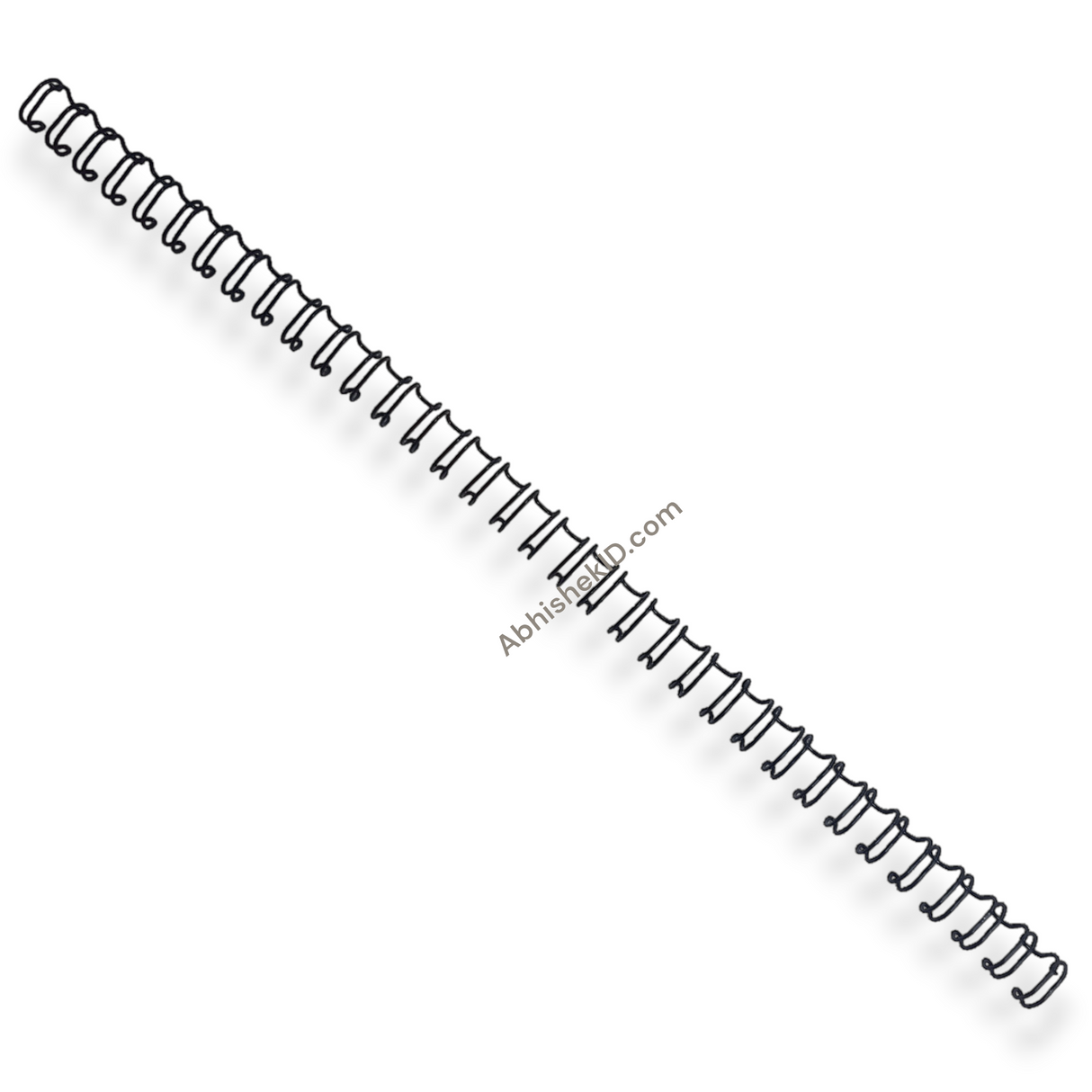 6.4mm (15 Paper) A4 Black Wiro Binding Metal Loops Rings 3.1 Ratio - Cut Pcs