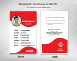 6/6 CorelDraw 11 Printable ID Card Design Templates | 100 Editable Designs India