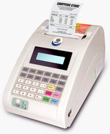WeP BP-Joy Plus Billing Machine, white plastic, 2-inch thermal cash register printer with receipt.