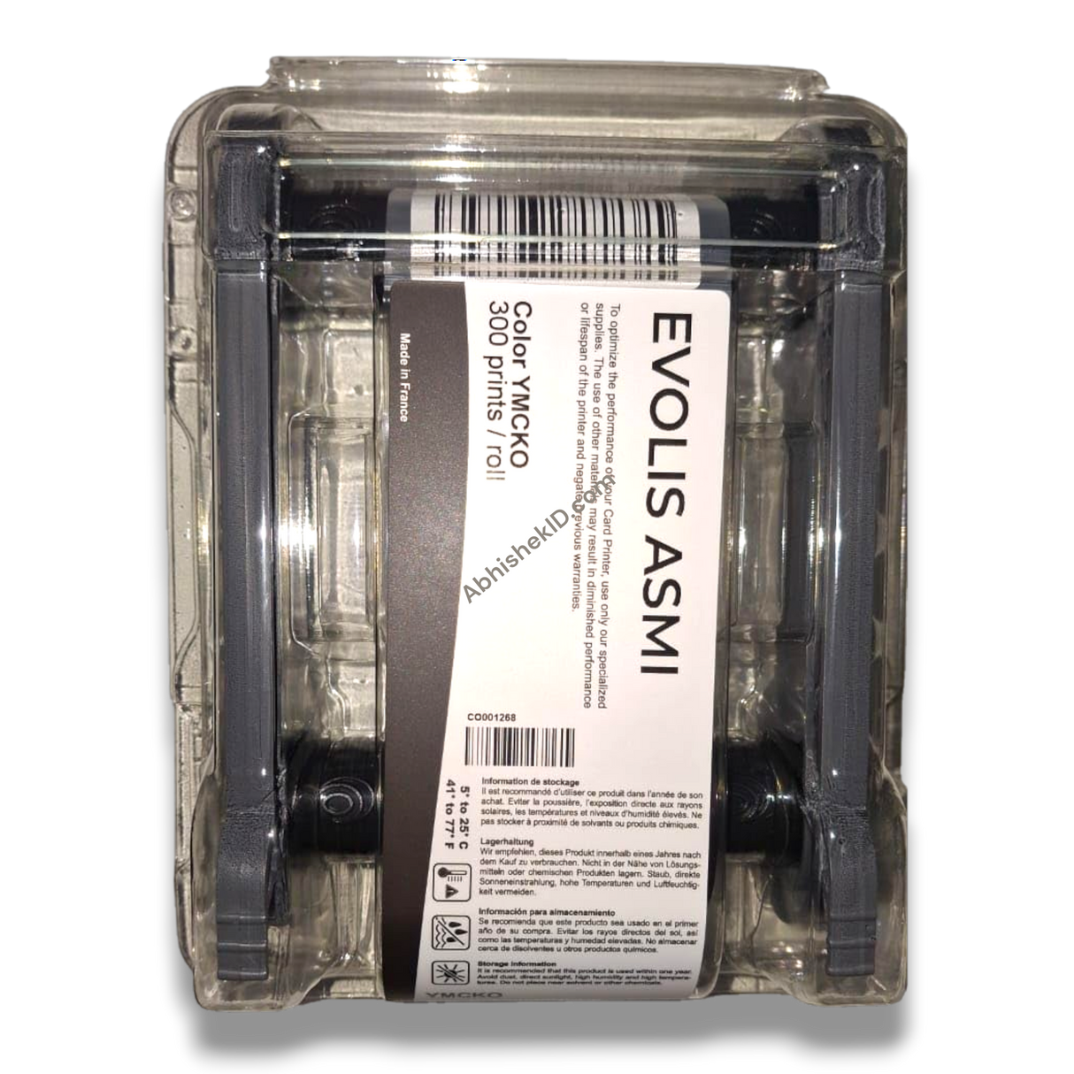 Evolis Asmi YMCKO Full Panel Ribbon – 300 Impressions | Colour Thermal ID Card Ribbon