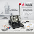 61mm Imported Square Die Cutter, heavy-duty powder-coated steel, black/silver, for fridge magnets & badges.