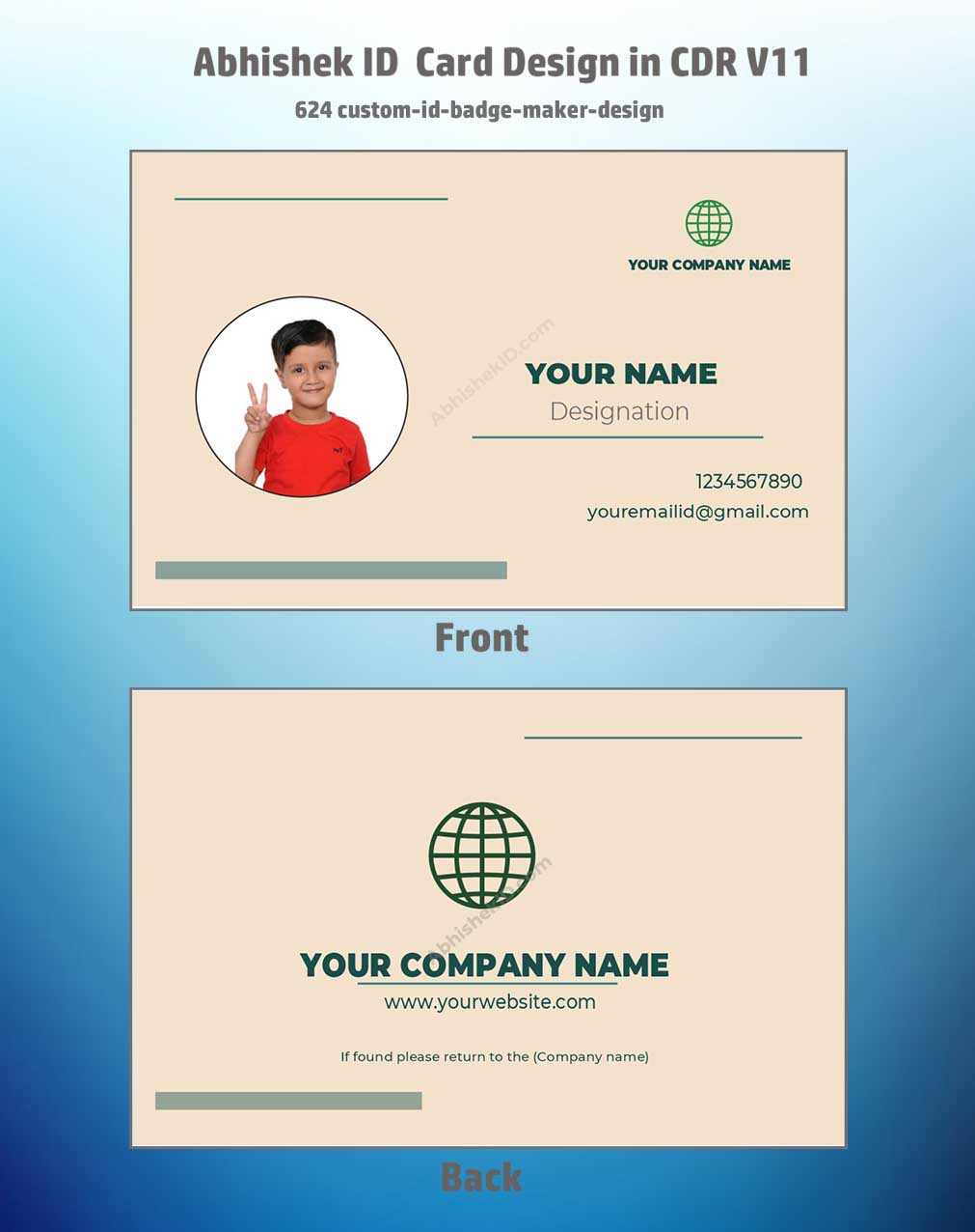 6/6 CorelDraw 11 Printable ID Card Design Templates | 100 Editable Designs India