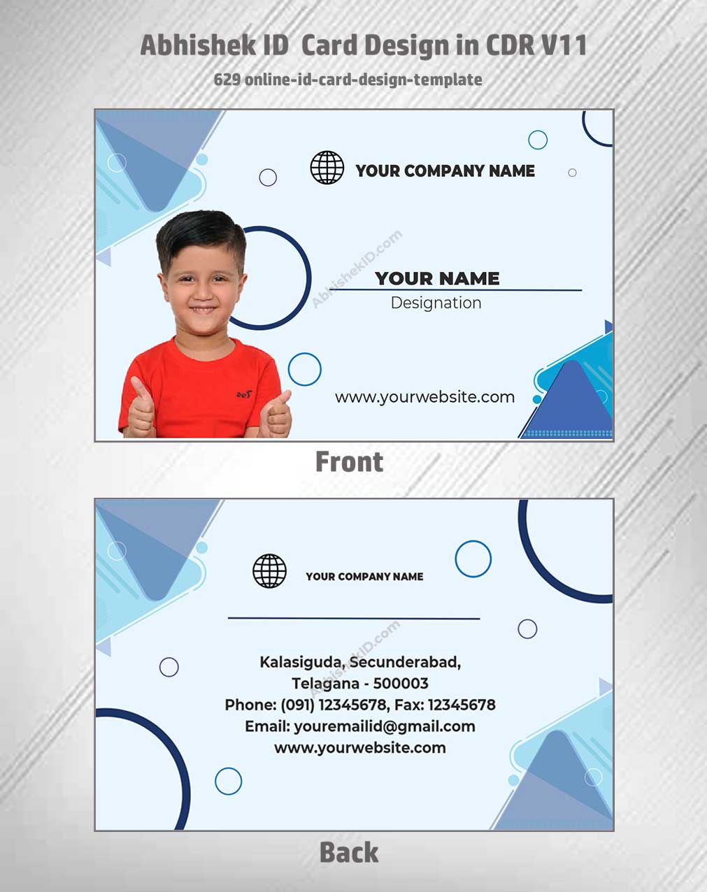 6/6 CorelDraw 11 Printable ID Card Design Templates | 100 Editable Designs India