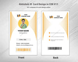 6/6 CorelDraw 11 Printable ID Card Design Templates | 100 Editable Designs India
