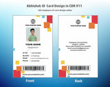 6/6 CorelDraw 11 Printable ID Card Design Templates | 100 Editable Designs India