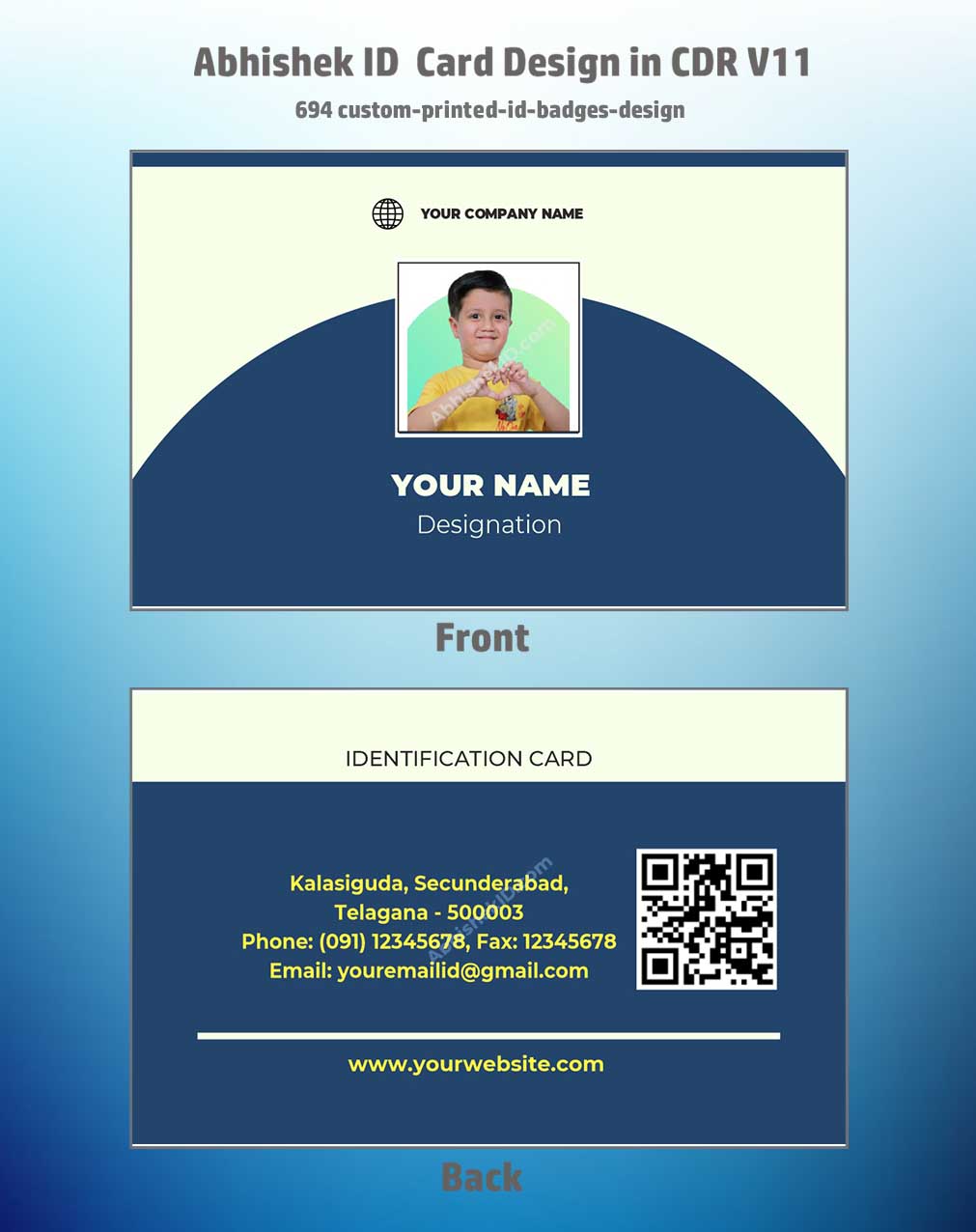 6/6 CorelDraw 11 Printable ID Card Design Templates | 100 Editable Designs India
