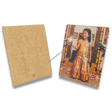 6x8 Inch Acrylic Photo Stand with Clear Gumming - 3mm Thick Acrylic - Back View