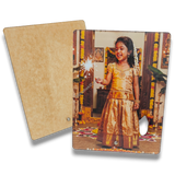 6x8 Inch Acrylic Photo Stand with Clear Gumming - 3mm Thick Clear Acrylic - Front View