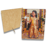 6x8 Acrylic Photo Stand - Clear Gumming Adhesive Surface - Close Up
