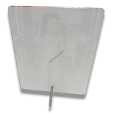 6x8 Acrylic Photo Stand - Portrait and Landscape Orientation - Angle View