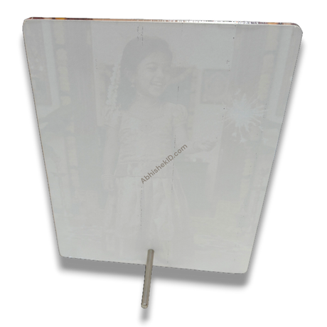 6x8 Acrylic Photo Stand - Portrait and Landscape Orientation - Angle View