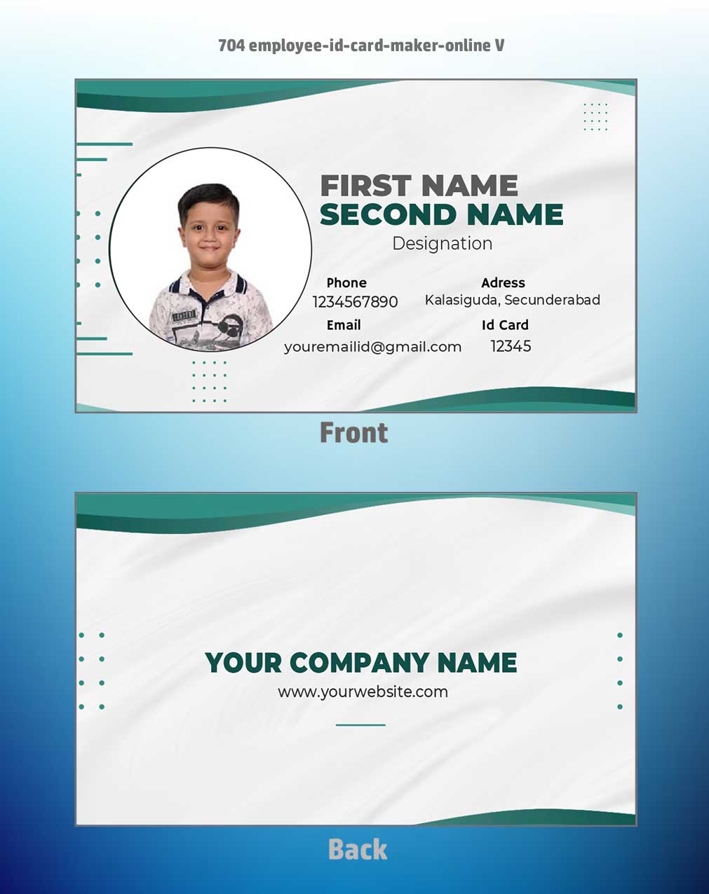 7/8 CorelDraw 11 Printable ID Card Design Templates | 100 Editable Designs India