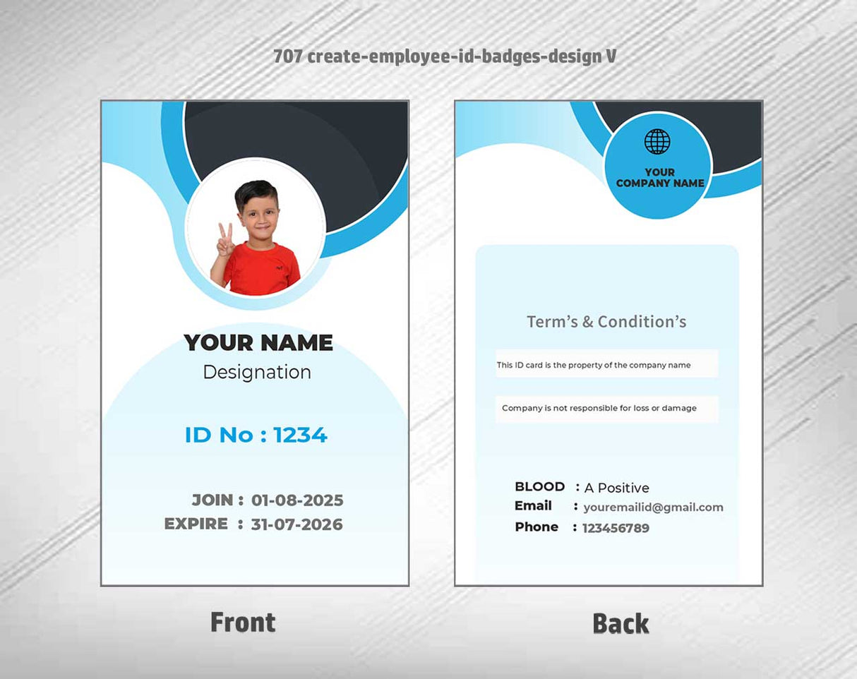 7/8 CorelDraw 11 Printable ID Card Design Templates | 100 Editable Designs India