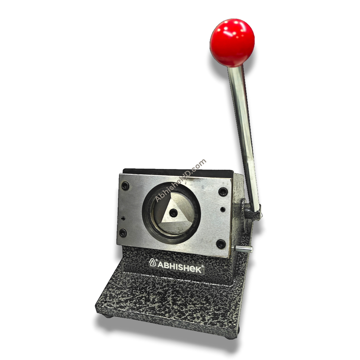 70mm badge cutter lever handle and pressing mechanism side view