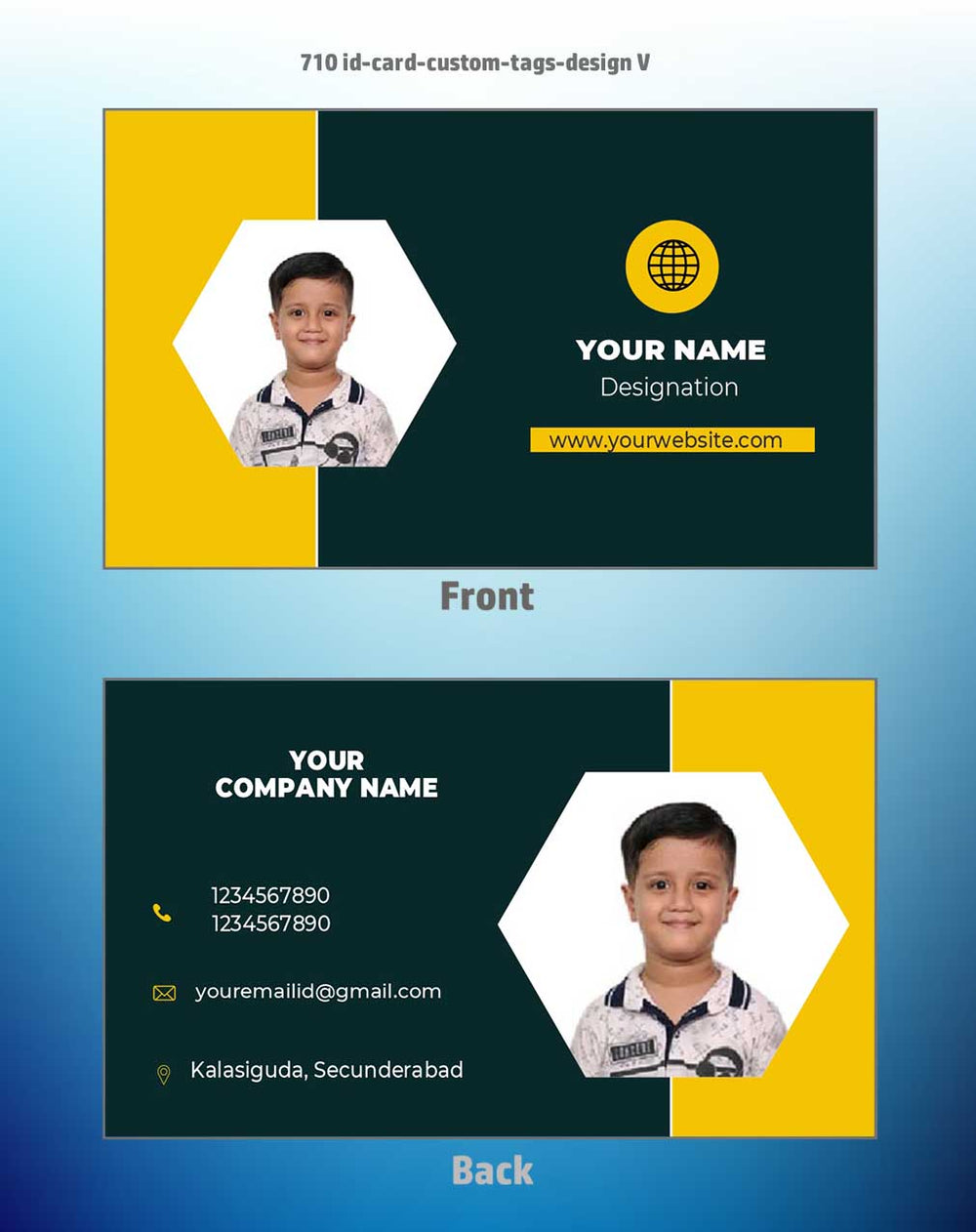 7/8 CorelDraw 11 Printable ID Card Design Templates | 100 Editable Designs India