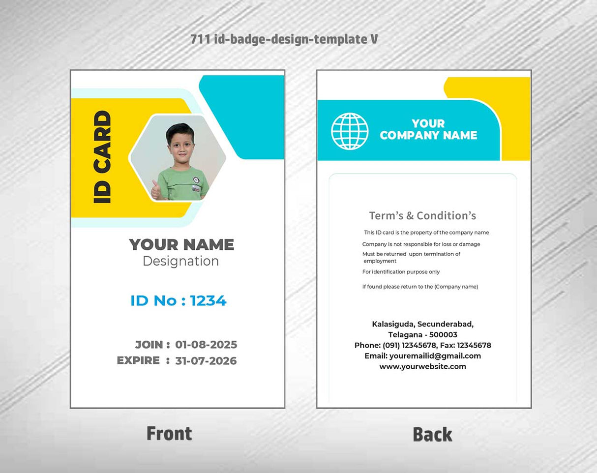 7/8 CorelDraw 11 Printable ID Card Design Templates | 100 Editable Designs India