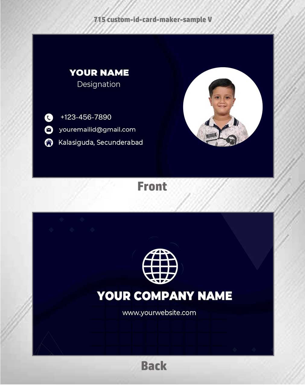 7/8 CorelDraw 11 Printable ID Card Design Templates | 100 Editable Designs India