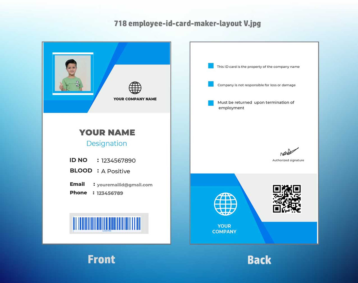 7/8 CorelDraw 11 Printable ID Card Design Templates | 100 Editable Designs India