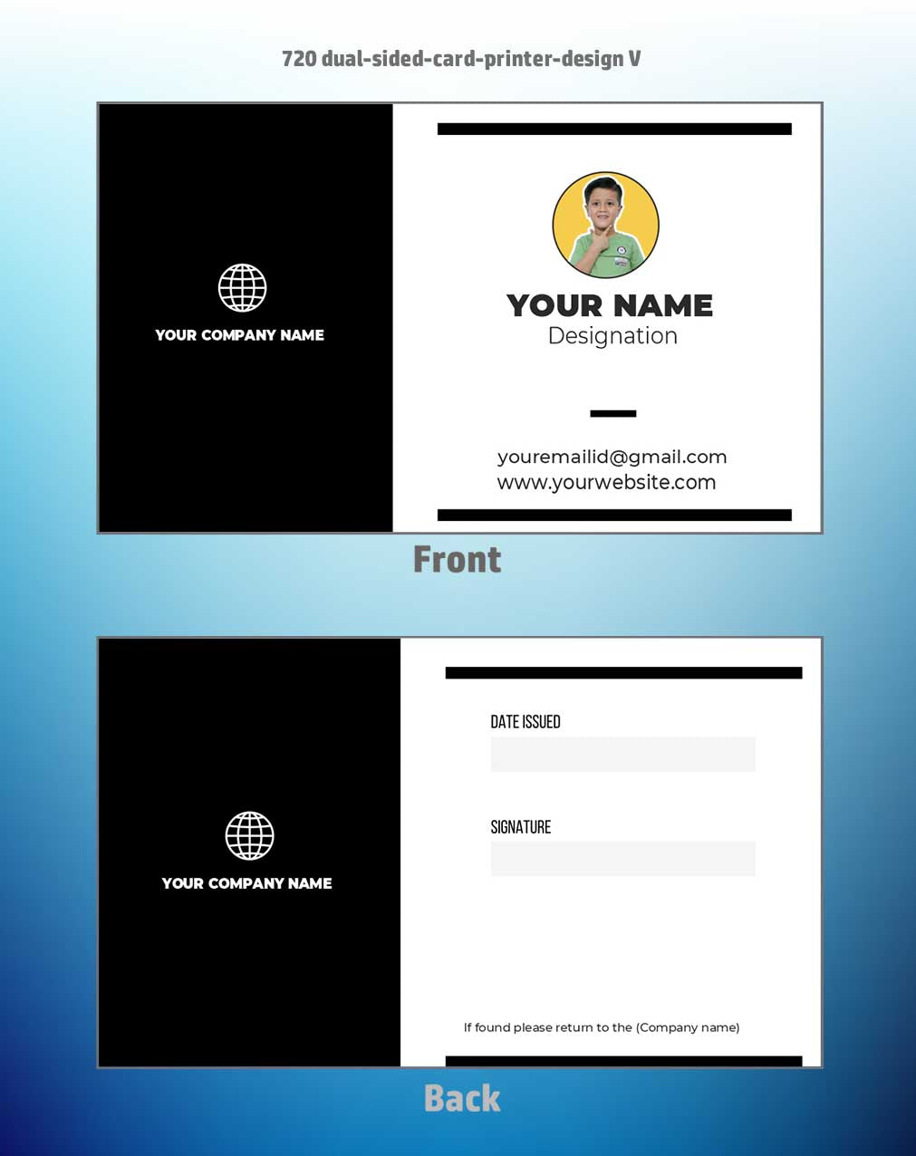 7/8 CorelDraw 11 Printable ID Card Design Templates | 100 Editable Designs India