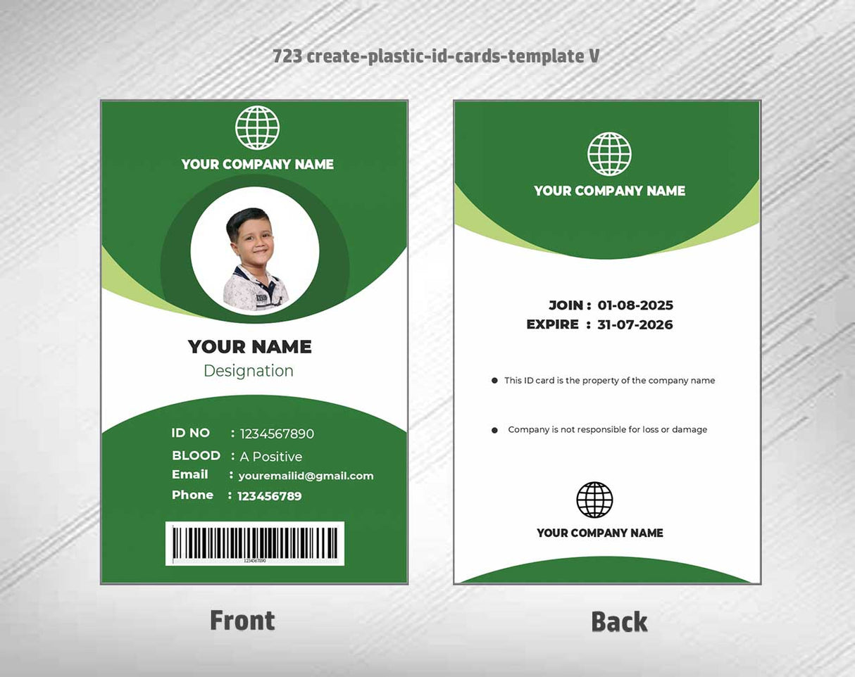 7/8 CorelDraw 11 Printable ID Card Design Templates | 100 Editable Designs India