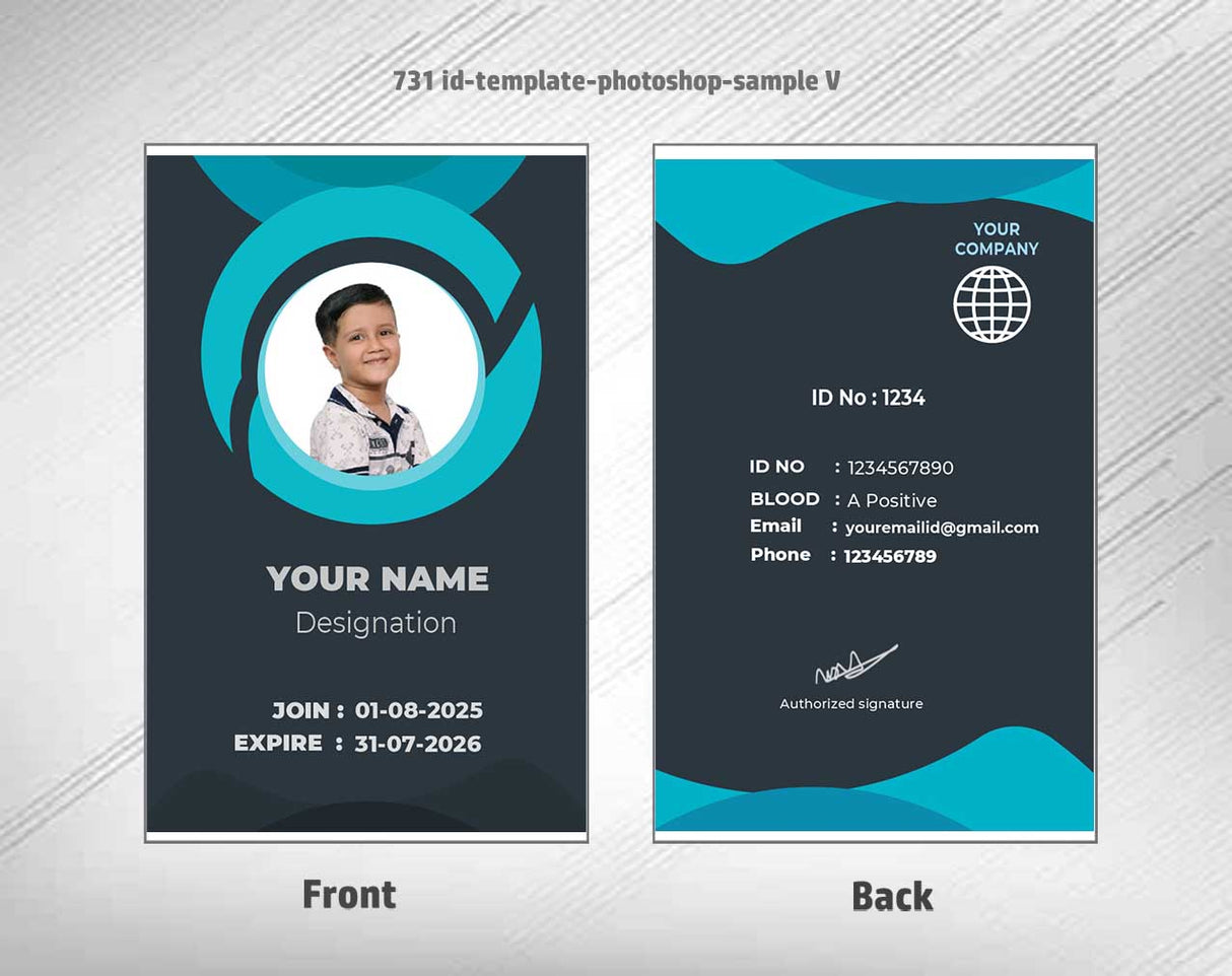 7/8 CorelDraw 11 Printable ID Card Design Templates | 100 Editable Designs India