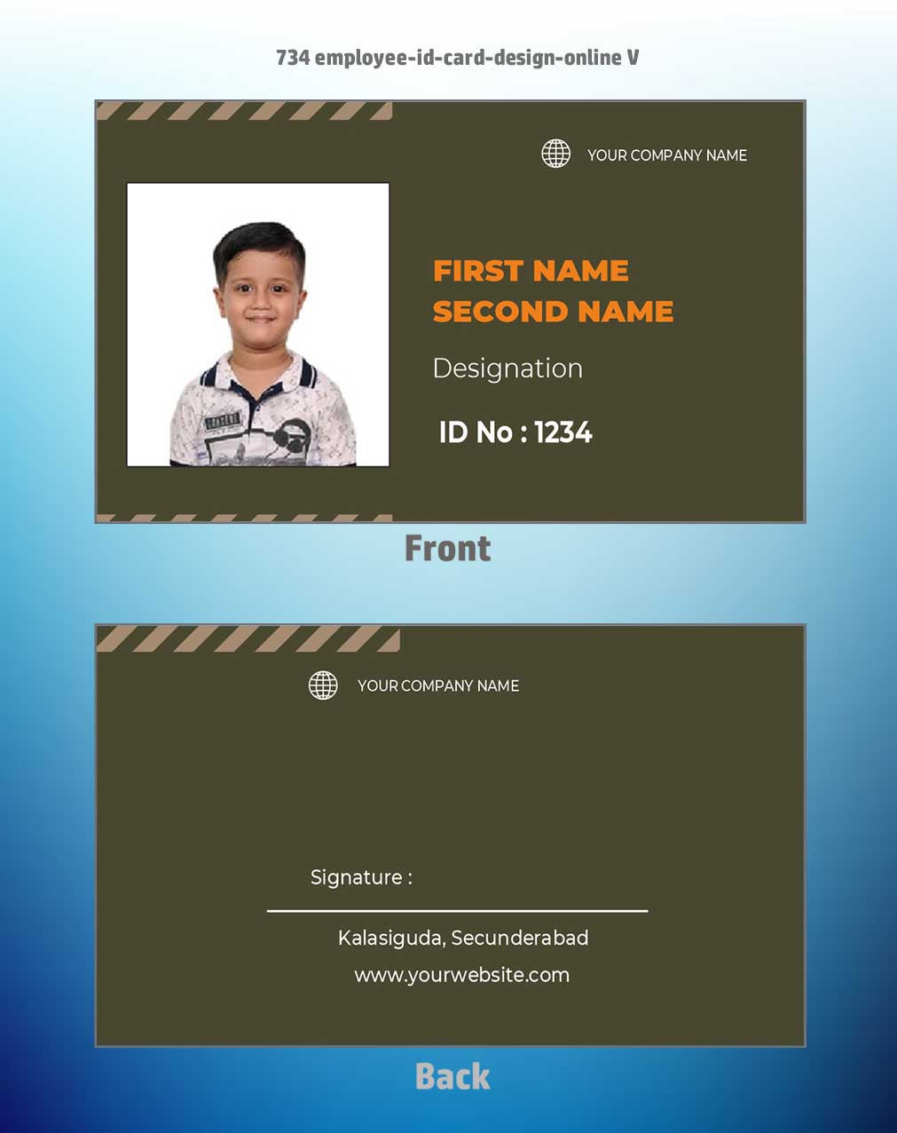 7/8 CorelDraw 11 Printable ID Card Design Templates | 100 Editable Designs India
