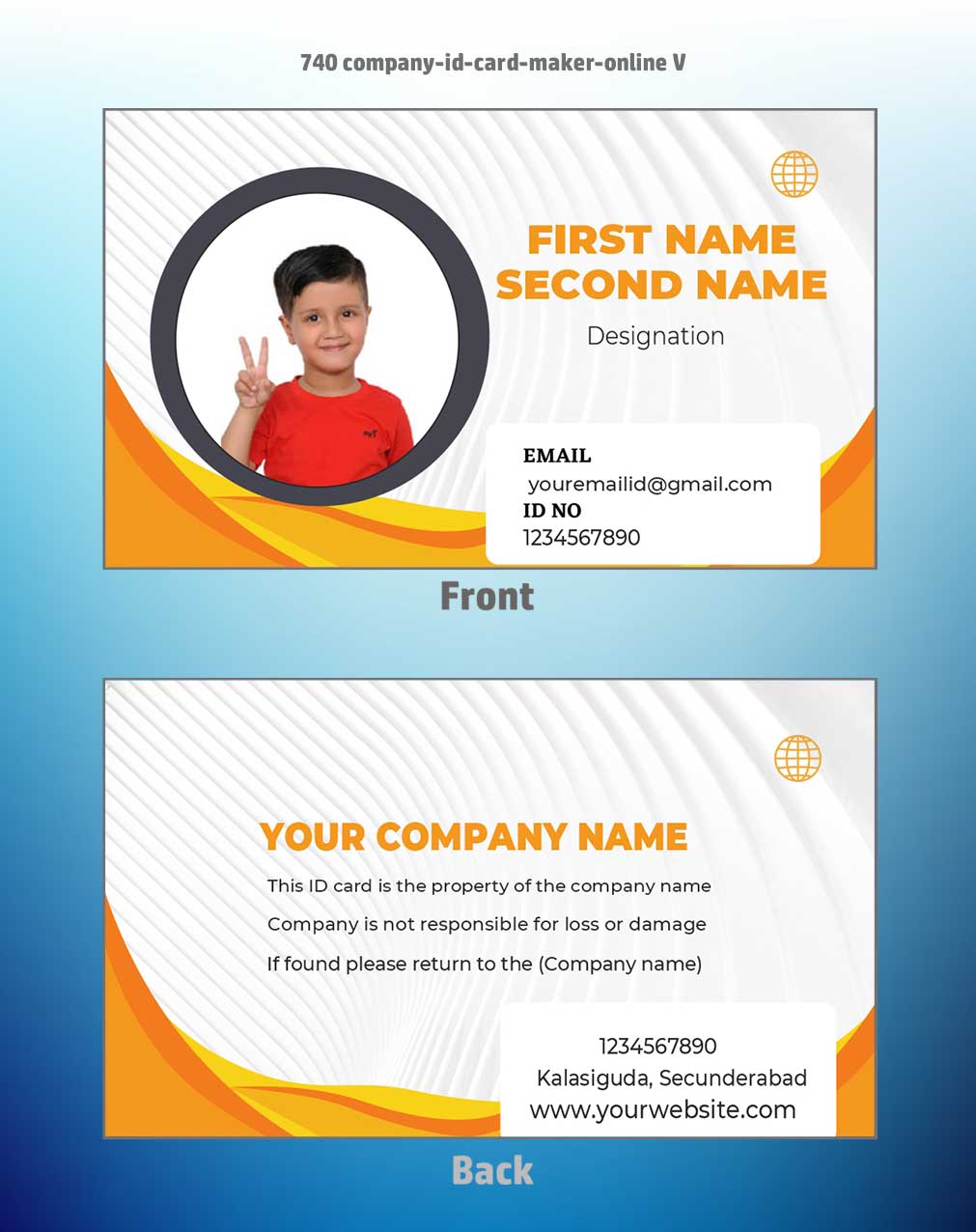 7/8 CorelDraw 11 Printable ID Card Design Templates | 100 Editable Designs India