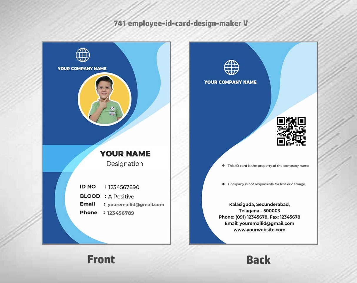 7/8 CorelDraw 11 Printable ID Card Design Templates | 100 Editable Designs India