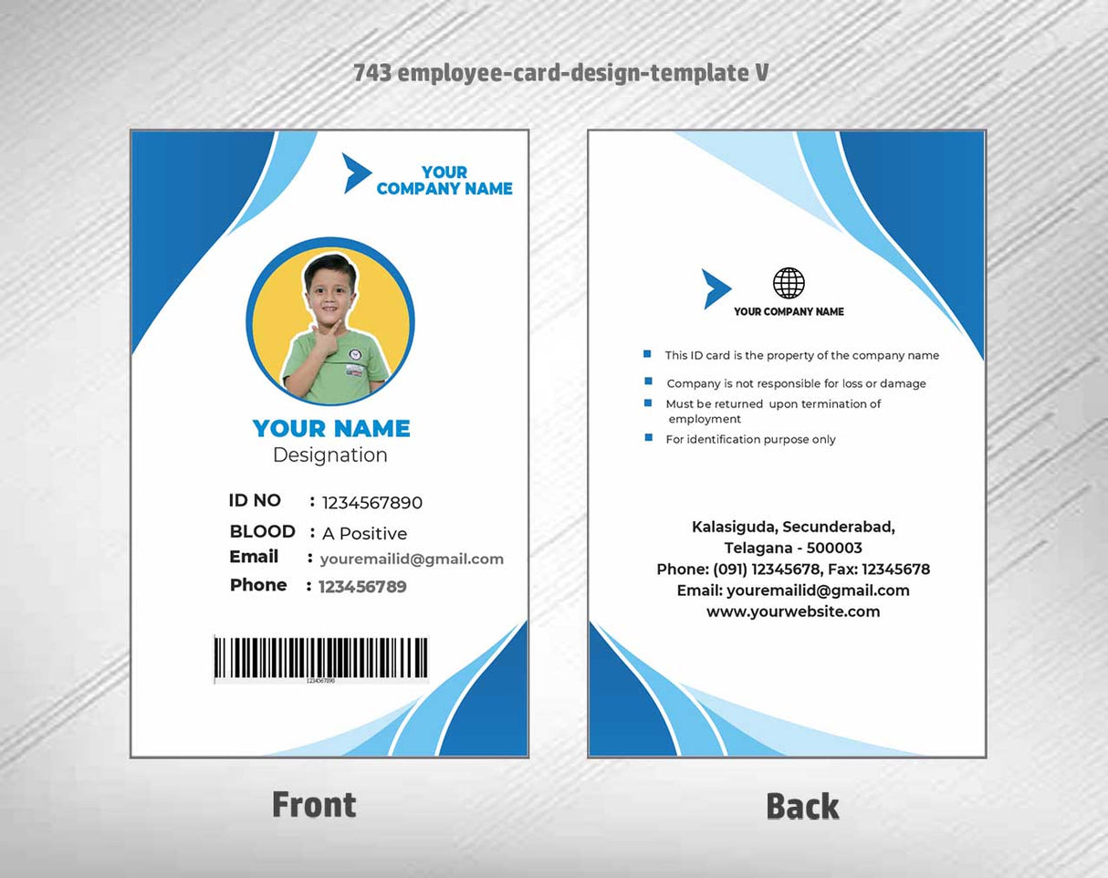 7/8 CorelDraw 11 Printable ID Card Design Templates | 100 Editable Designs India