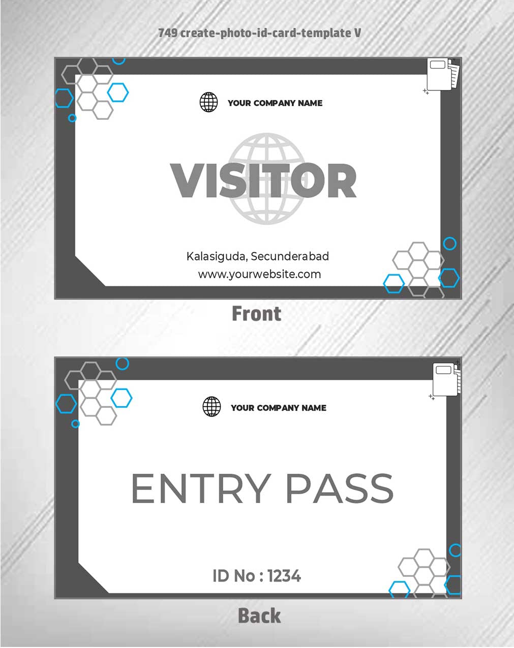 7/8 CorelDraw 11 Printable ID Card Design Templates | 100 Editable Designs India