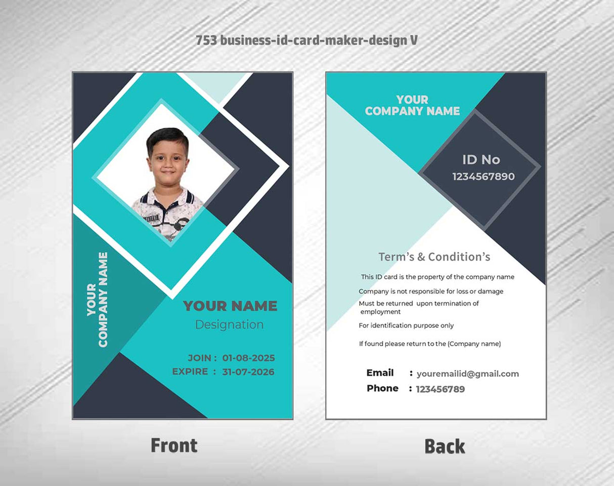 7/8 CorelDraw 11 Printable ID Card Design Templates | 100 Editable Designs India