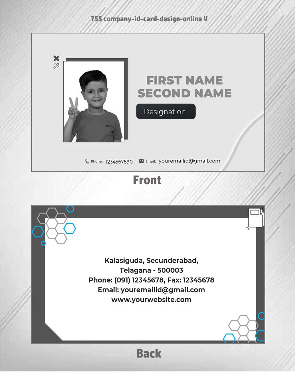 7/8 CorelDraw 11 Printable ID Card Design Templates | 100 Editable Designs India