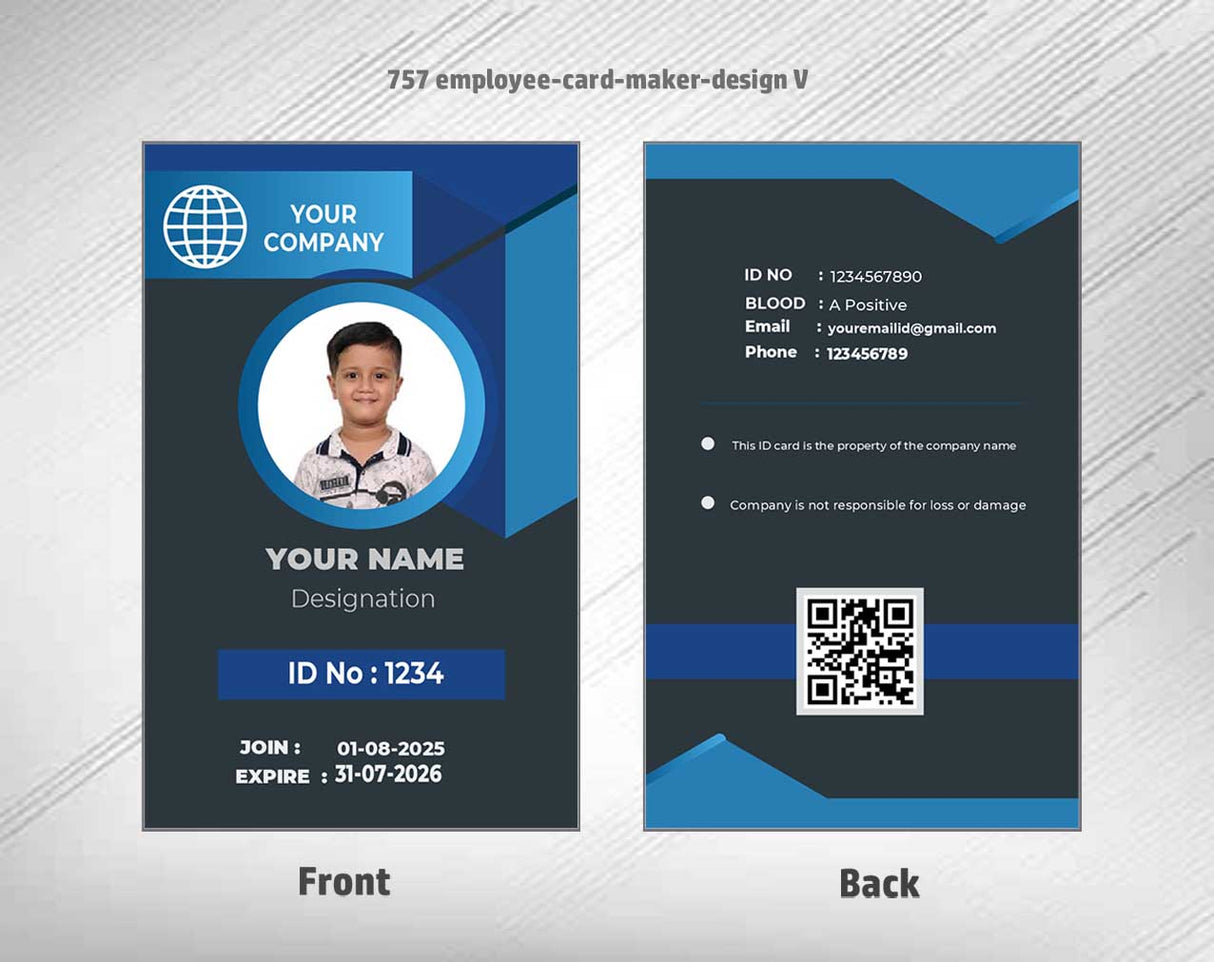 7/8 CorelDraw 11 Printable ID Card Design Templates | 100 Editable Designs India