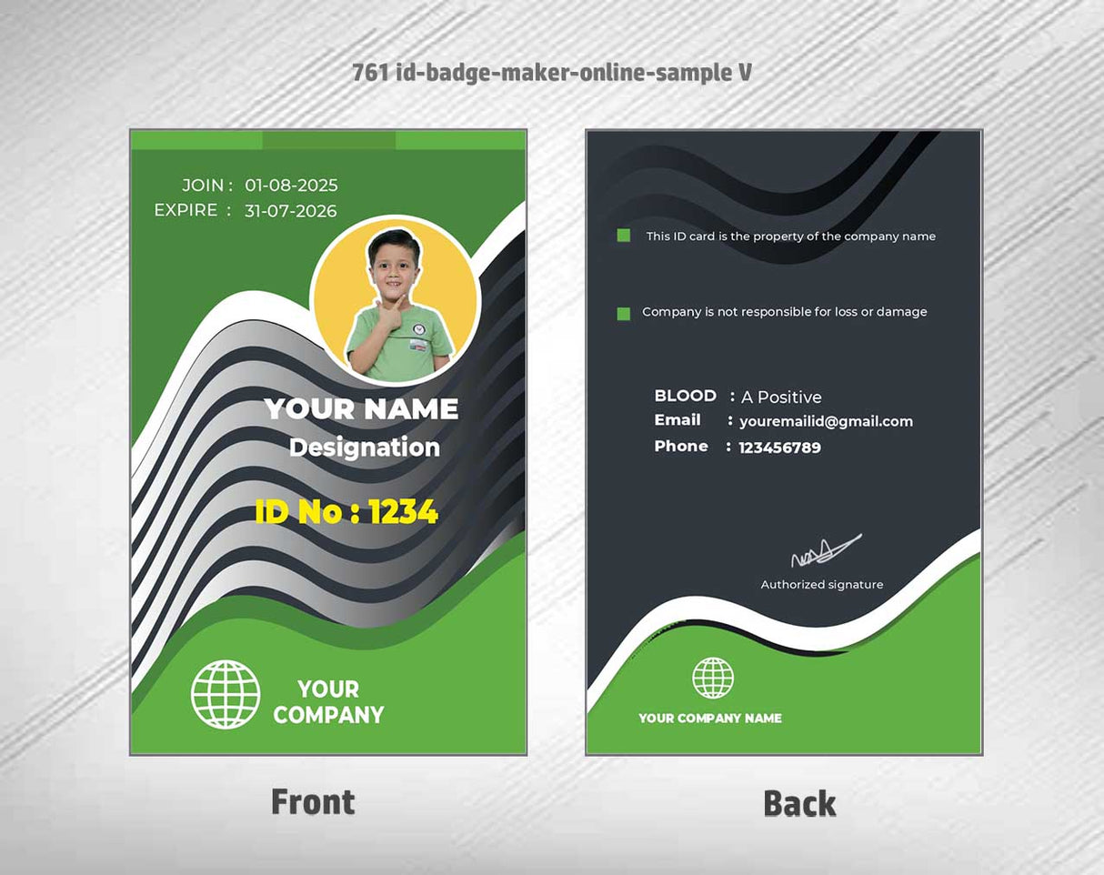 7/8 CorelDraw 11 Printable ID Card Design Templates | 100 Editable Designs India