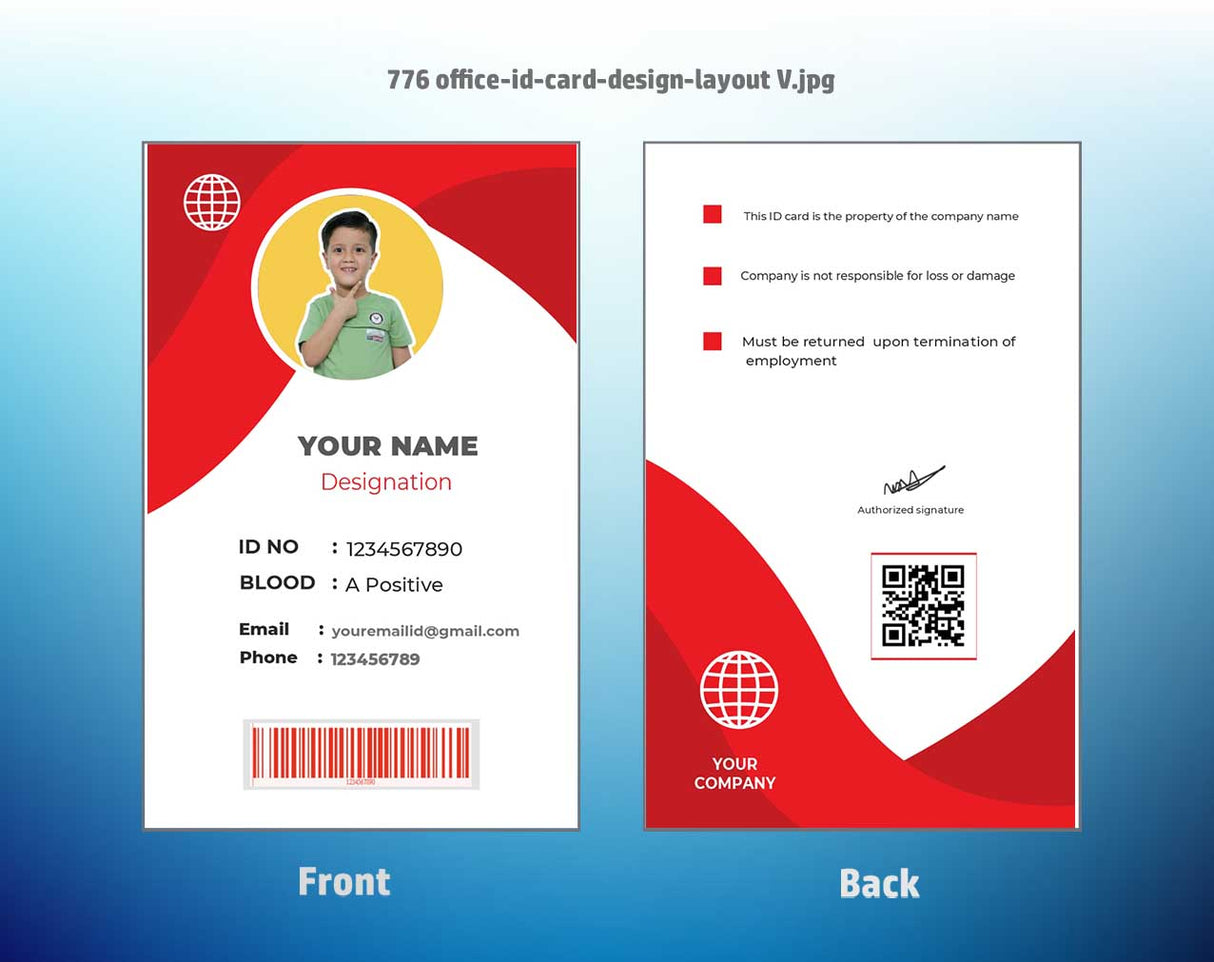 7/8 CorelDraw 11 Printable ID Card Design Templates | 100 Editable Designs India