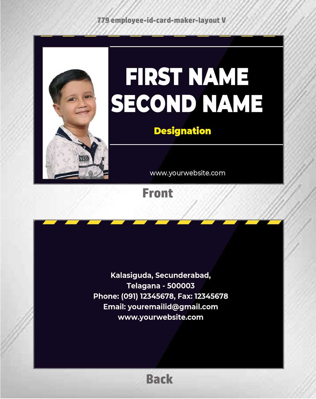 7/8 CorelDraw 11 Printable ID Card Design Templates | 100 Editable Designs India