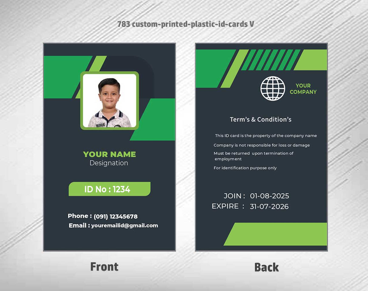 7/8 CorelDraw 11 Printable ID Card Design Templates | 100 Editable Designs India