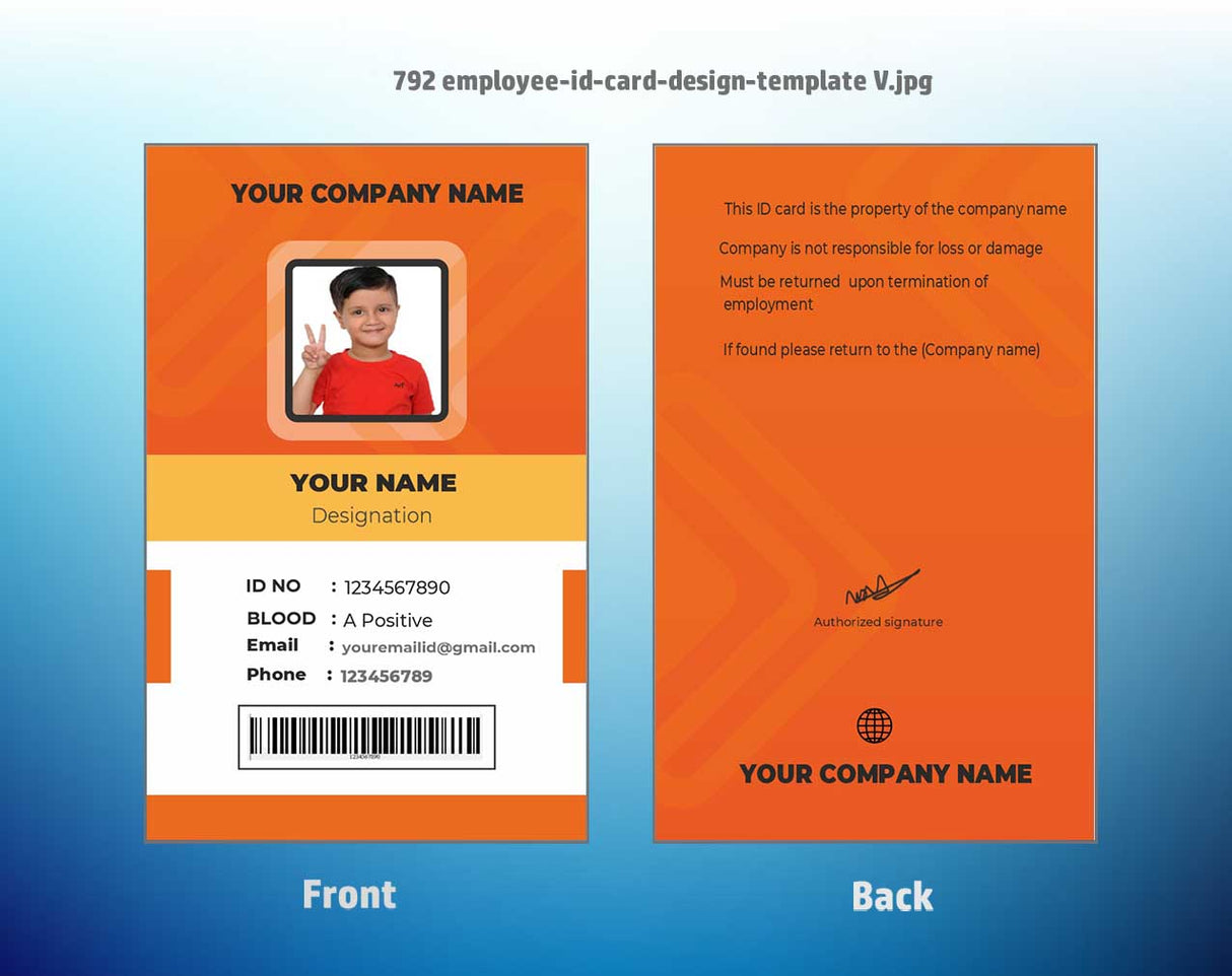 7/8 CorelDraw 11 Printable ID Card Design Templates | 100 Editable Designs India