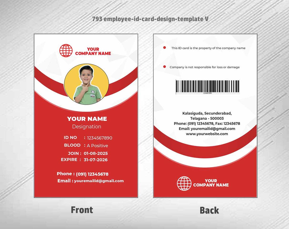 7/8 CorelDraw 11 Printable ID Card Design Templates | 100 Editable Designs India