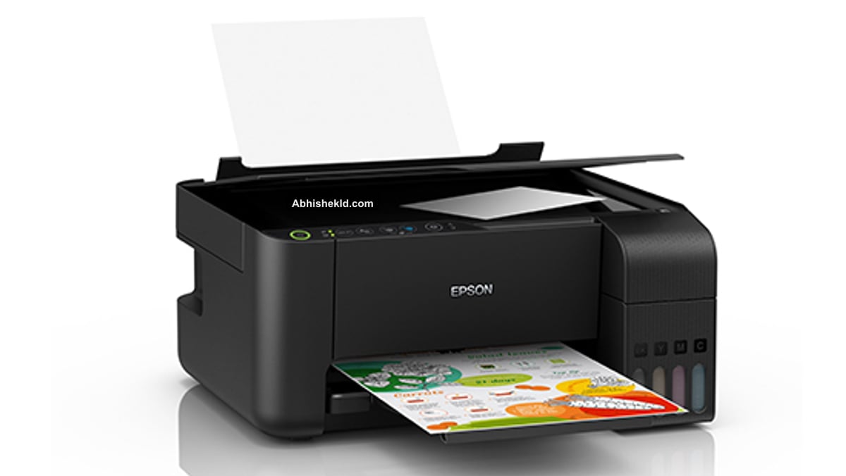 Epson 003 spill-free ink bottle refill on EcoTank L3150 integrated tanks