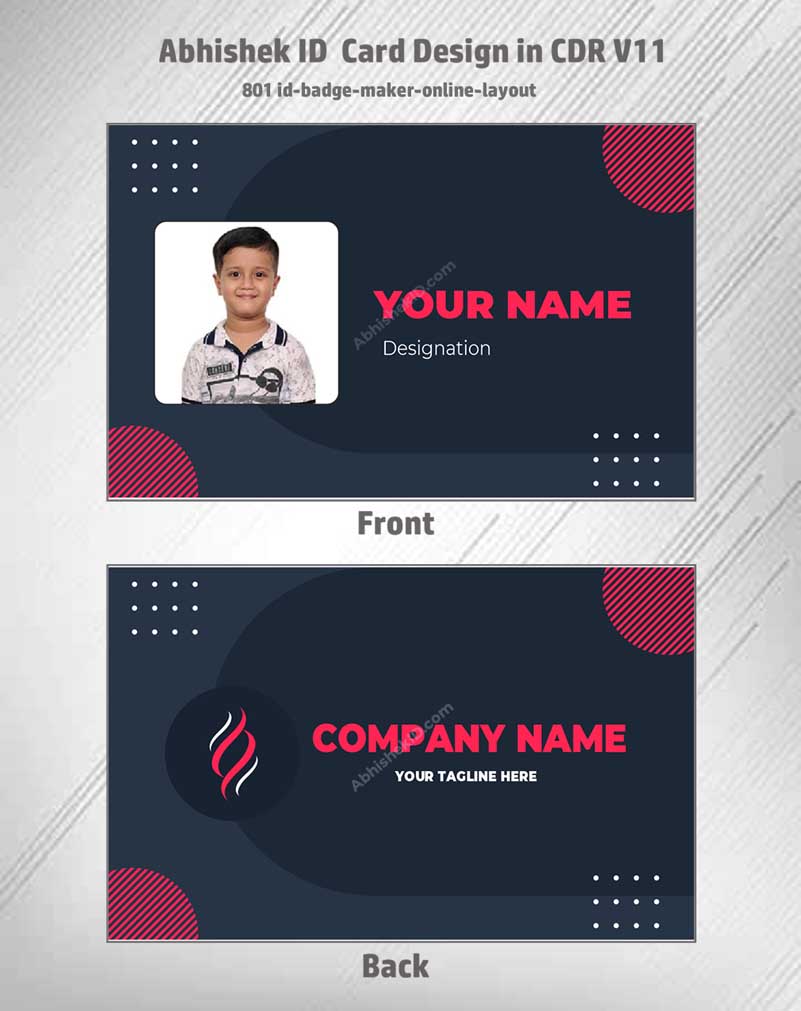 8/8 CorelDraw 11 Printable ID Card Design Templates | 65 Editable Designs India