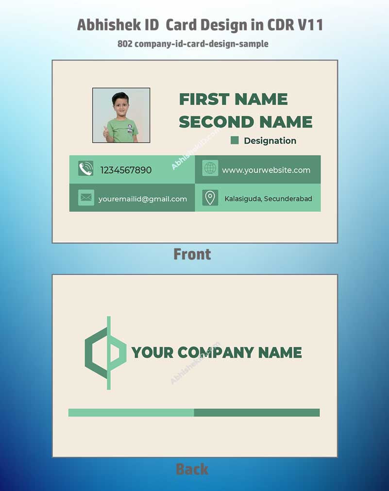 8/8 CorelDraw 11 Printable ID Card Design Templates | 65 Editable Designs India