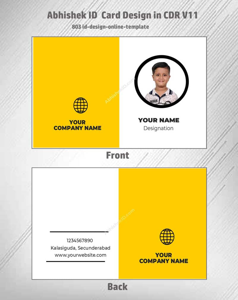 8/8 CorelDraw 11 Printable ID Card Design Templates | 65 Editable Designs India